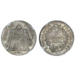 France. Consulate (1799-1803). 5 Francs, An 10 L. Bayonne. Hercules group. Gad 563 A; F. 287, K...