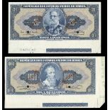 Brazil. Republica dos Estados Unidos do Brazil Specimen Note Assortment.Estampa 1A. 1961 No dat...