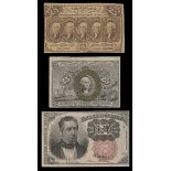 A Decent Circulated Fractional Currency Assortment. Fr.1230 About Good; Fr.1281 F-VF; Fr.1288 V...