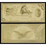 Bolivia. El Banco Nacional de Bolivia. 20 Bolivianos. 1894. Bradbury Wilkinson archival sepia p...