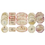 Casinos. Set of Nacre (mother-of-pearl) Jeton de Casino (Gaming tokens). Early 20th Century, Eu...