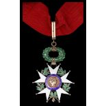 France. Third Republic. Legion of Honor. Commander's Cross. 57mm (not including suspender). Sil...