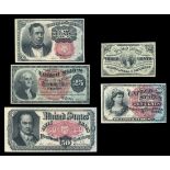 A Nice Fractional Currency Assortment. Third Issue 3 Cents EF; Fourth Issue 10 Cents VF-EF; Fo...