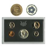 U. S. Proof Set, Mint Set and Ike Dollar Assortment. Proof Sets: 1968; 1969(2); 1970; 1971(2)...