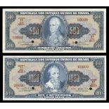 Brazil. Republica dos Estados Unidos do Brazil Specimen Note Assortment. Estampa 1A. 1961 No d...