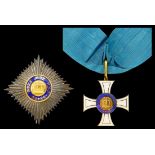 German States. Prussia. Order of the Crown. Second Class Set. Neck Badge. 53mm. Heavy gilt silv...