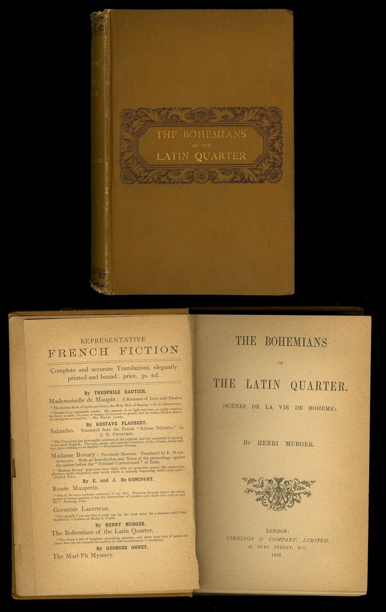 Murger, Henri (1822-61). French novelist and poet. The Bohemians fo the Latin Quarter. First ed...