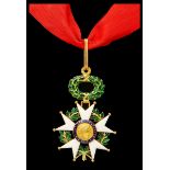 France. Third Republic. Legion of Honor. Commander's Cross. 59mm (not including suspender). Gil...