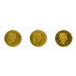 Austria. Ferdinand (1835-1848). Trio of Ducats, 1847, 1848 A. Vienna; and 1848 E. Karlsburg. La...