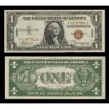 Fr.2300. $1. Silver Certificate. 1935A. Washington. Brown seal. HAWAII. No. F41967591C I. Only...