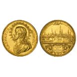 Austria. Vienna. Stadt. Salvator Mundi Medal in Gold of 10 Ducat weight, n.d (after 1700). 42.5...