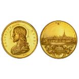 Austria. Vienna. Stadt. Salvator Mundi Medal in Gold of 6 Ducat weight, n.d (after 1843). 34mm,...