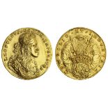 Austria. Leopold I (1657-1705). Coronation as Holy Roman Emperor. Gold Medal of 7 Ducat weight,...