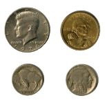 U.S. 90% & 40% Silver Coin Grouping. 1964 Kennedy Half Dollars(28) AU or better; 90% silver qua...