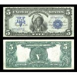 Fr.272. $5. Silver Certificate. 1899. Indian Chief. Lyons-Treat. No. B3749771 C. PMG 63 Choice...