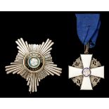 Finland. Order of the White Rose. Commander's Set. By A. Tillander. Breast Badge. 50mm Silver a...