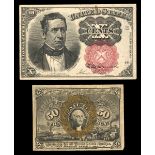 15 Cents Fractional Currency Trio and More. Fourth Issue 15 CentsVF. (3) Also included: Second...