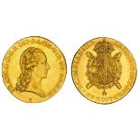 Austrian Netherlands. Franz II (1792-1797). Souverain d'Or, 1793 A. Vienna. 11.13 gm. Laureate...