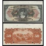 Brazil. Republica dos Estados Unidos do Brazil. 50 Mil Reis. December 18, 1926. P-105s. Black o...