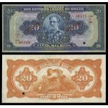 Brazil. Republica dos Estados Unidos do Brazil. 20 Mil Reis. No date (1931). P-48s. Blue on mul...