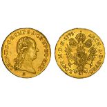 Austria. Leopold II (1790-1792). Ducat, 1791 E. Karlsburg. Laureate head right, rev. Crowned Im...