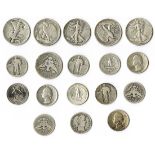 U.S. Silver Coin Assortment. $5.50 face value in quarters and half dollars, average circulated,...