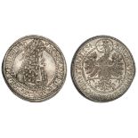 Austria. H.R.E. Leopold I (1657-1705). Double Taler, nd (1686). Hall. 56.9 gm. Laureate, draped...