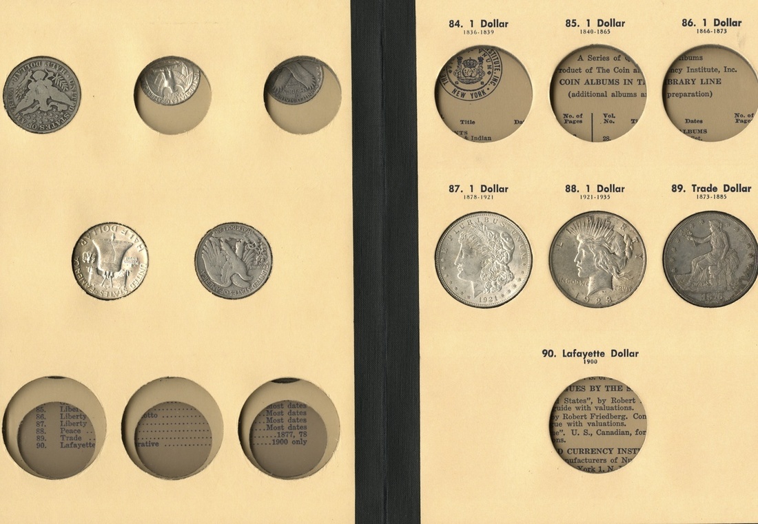 U.S. Type Coins Selection Housed in a 1959 Library of Coins Album. 1926 Standing Liberty Quarte...