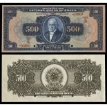 Brazil. Republica dos Estados Unidos do Brazil. 500 Mil Reis. No date (1919). P-89s. Blue on mu...