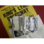 Speedway, a collection of over 60 glossy postcard size photographs from the 1950's onwards, of which