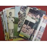 Autographs, a collection of 48 signed magazine pages, mainly A4, including, Law, Astle, Bonetti,