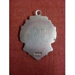 1912/1913 A Silver Medal, engraved BAFC, most possibly Bishop Auckland FC, hallmarked silver, the
