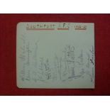 1922/1923 Southport AFC Autographs, an album page with 11 signatures