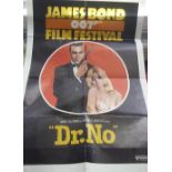 Film Memorabilia, a one sheet poster for James Bond in 'Dr No', starring Roger Moore, in full