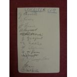 Autographs, Leicester City, an album page from the mid 1930's, with 13 signatures