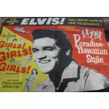 Film/Pop Memorabilia, a quad size poster for 2 Elvis Presley Films, Girls Girls Girls, and
