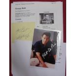 Film/Movie Memorabilia, a collection of 2 autographs, George Raft (1895 to 1980), American Actor