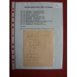 1936/37 Autographs, West Bromwich Albion, a collection of 13 signatures on an album page, nicely