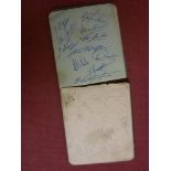 An autograph book, collected by a young boy in 1952, to include Millwall & Watford team groups, plus