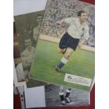 Tottenham, a collection of signed pictures to include Marchi, Baily, Mackay, Ramsey, Ditchburn,