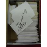 Autographs, a collection of 1342 signed white cards, from the 1940's to the present day, all of