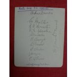 1930/31 Exeter City, autographs, an album page with 12 signatures, includes E.Jones (Trainer)