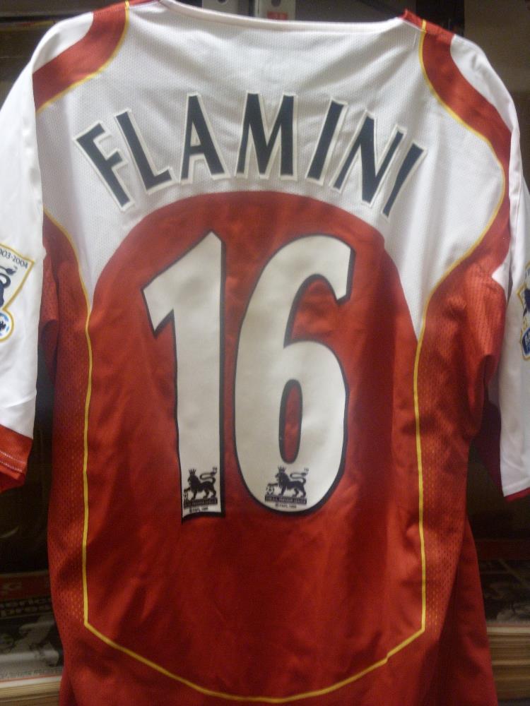 2004/05 Arsenal, a home players shirt as worn by Flamini, Number 16 on reverse - Image 2 of 6