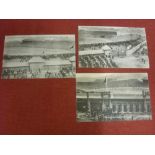 Scotland v England, a collection of 3 antique postcards from the games played at Hampden Park in