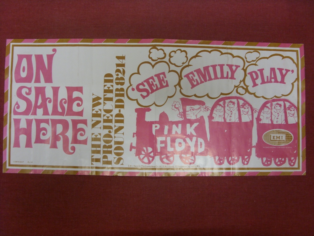 Pop Music, Pink Floyd, 1967 a flyer/advertising leaflet promoting the new single record 'See Emily