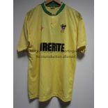 BRISTOL CITY A yellow with green trimmings Bukta shirt with Hirerite shirt sponsor and number 16