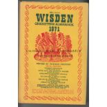 CRICKET WISDEN 1971 Hardback cricket Wisden Cricketer's Almanack from 1971, the scarcest issue of