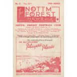 NOTTM FOREST - TOTTENHAM 46 Nottingham Forest home programme v Tottenham, 22/4/46, four page