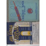 CRICKET - ENGLAND -INDIA Two booklets relating to series between England and India, "Souvenir of All