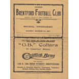 BRENTFORD - DULWICH HAMLET 1921-CUP Brentford home programme v Dulwich Hamlet, 3/12/1921, FA Cup,